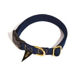 Brand new navy cotton dog collar by Found My Animal